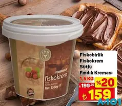 FİSKOBİRLİK FİSKOKREM SÜTLÜ FINDIK KREMASI 1,5 KG